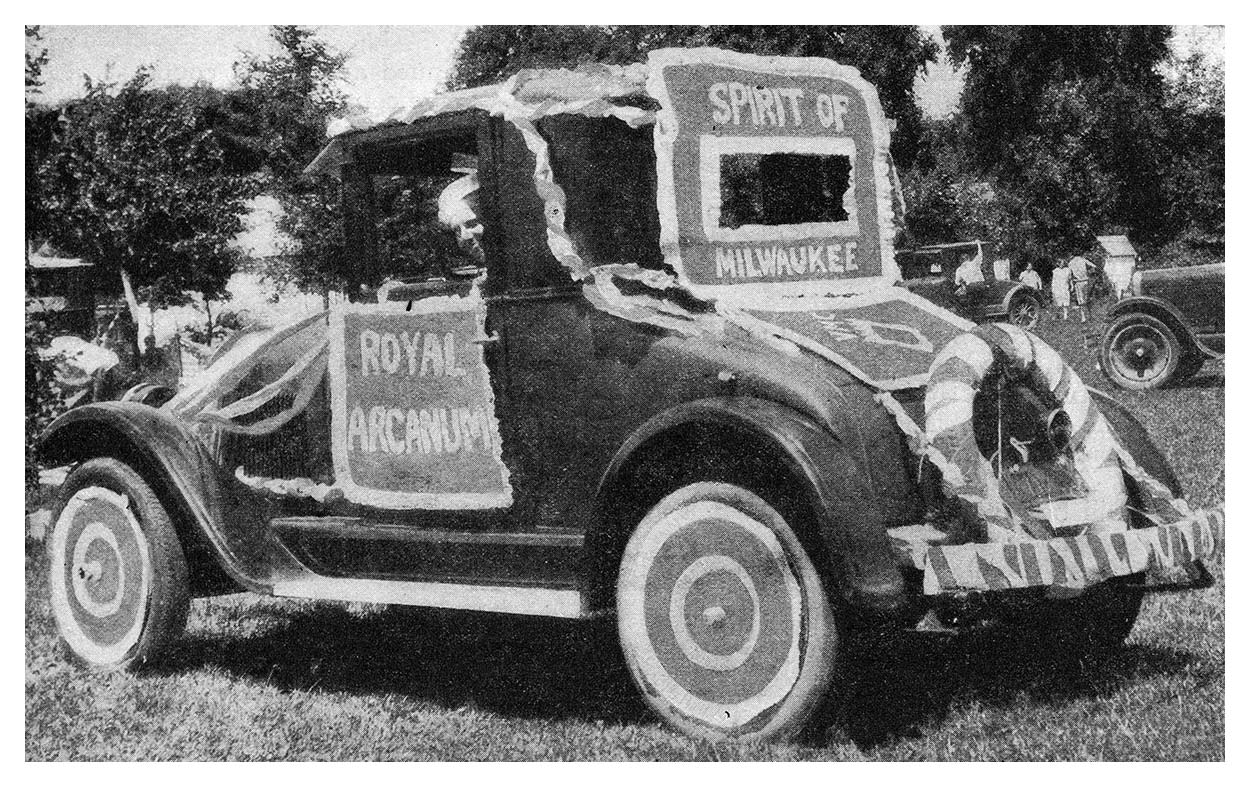 model t ford with royal arcanum sign